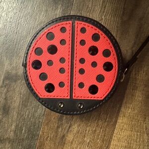 Kate Spade Red and Black Ladybug Key & Card Holder